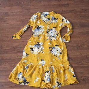 Yellow floral dress